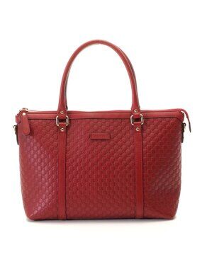 Gucci Micro Guccissima 2-Way Bag Red Leather